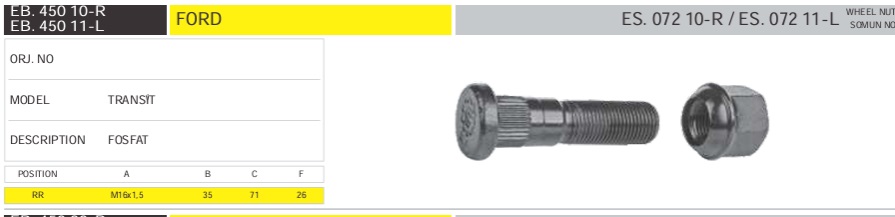 BİJON FORD TRANSİT ARKA -L-